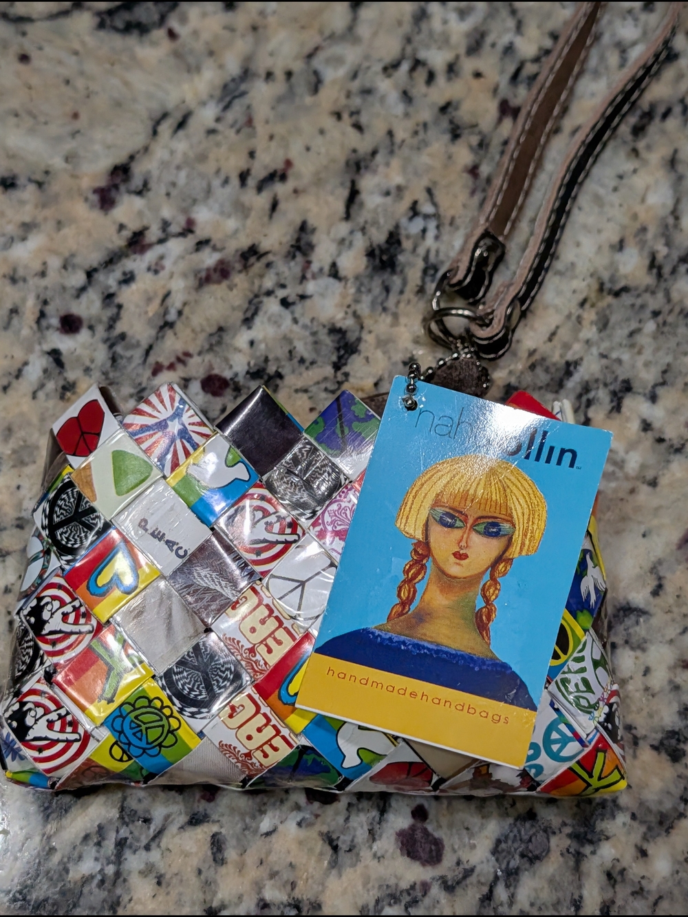 Nahui Ollin Unique Candy Wrapper Wristlet ~ created by 1 Craftsman~NWT's
